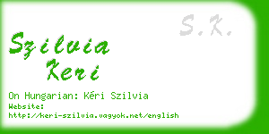 szilvia keri business card